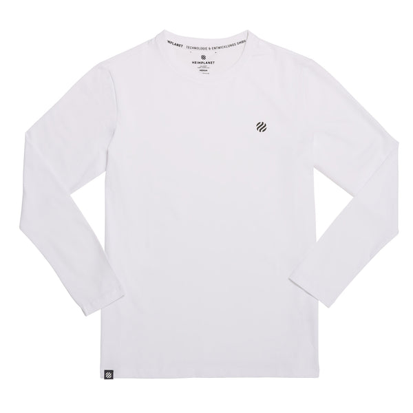 COOLEVER Longsleeve reflective logo ball, weiss