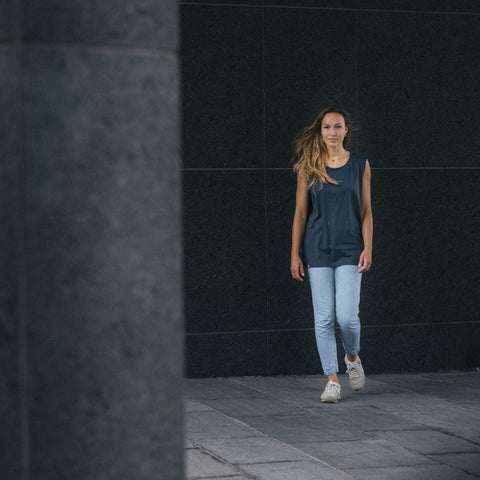 COOLEVER Tank Top basic, dark grey