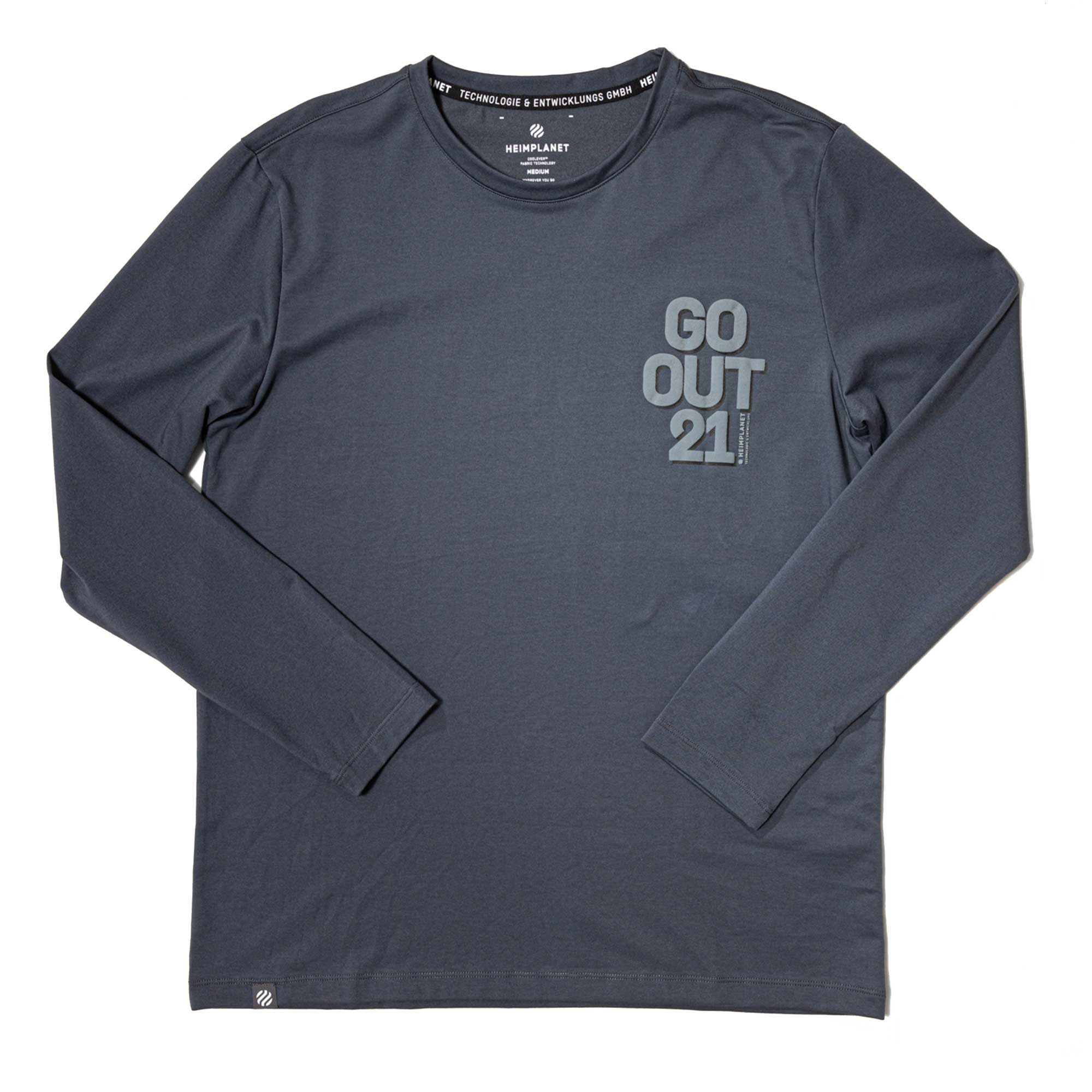 COOLEVER Longsleeve Go Out 21, dark grey