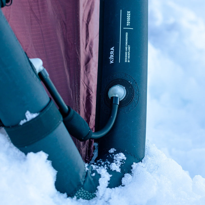Multi Chamber Safety System/Notfallstabilität durch schließbare Verbindungsschläuche zwischen den Luftkammern (zum Aufpumpen öffnen).