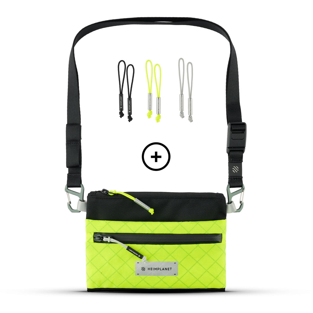 CARRY ESSENTIALS Neck Pouch (A6); Lemon Lime